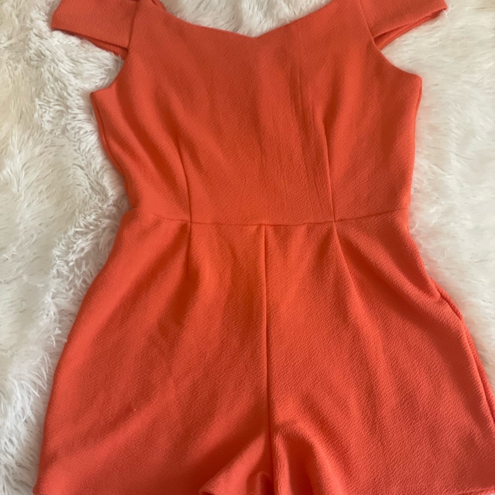 Vibrant Orange Romper